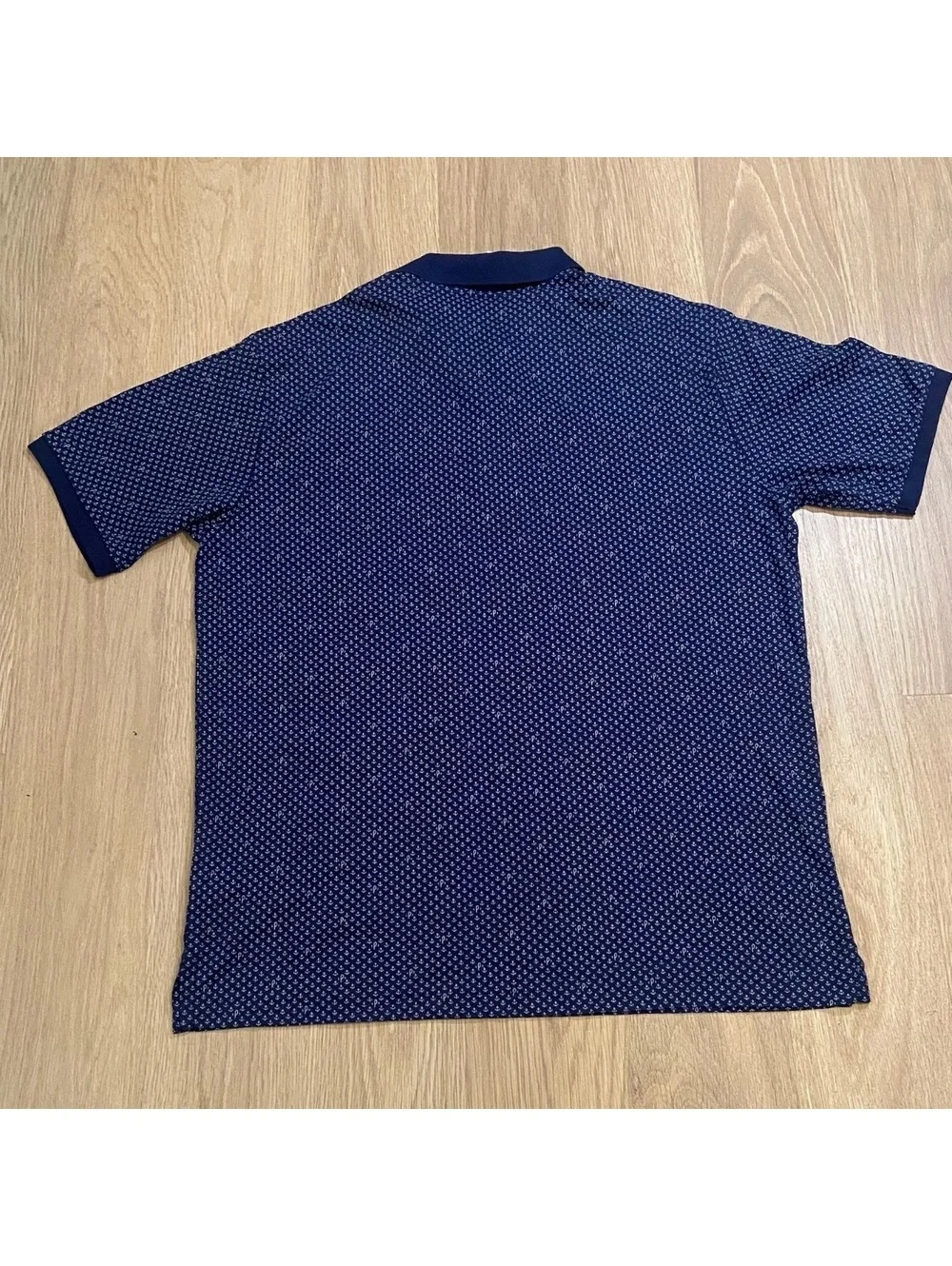 Polo Ralph Lauren Men's Navy Blue Anchor Print Polo Shirt Size XLT Cotton